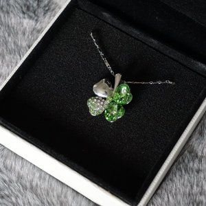18KGP clover charm necklace